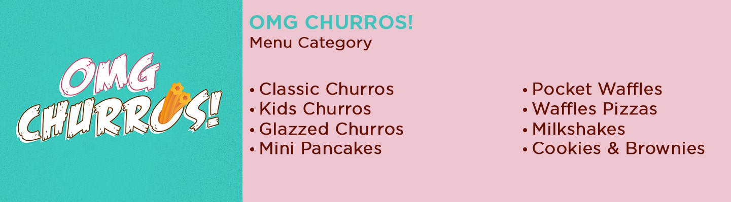 Churros Brands - OMG Churros Menu